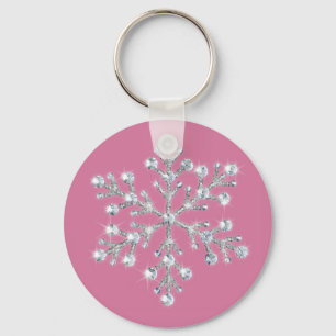 Llavero Crystal Snowflake Key