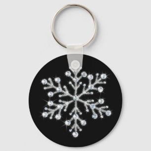 Llavero Crystal Snowflake Key