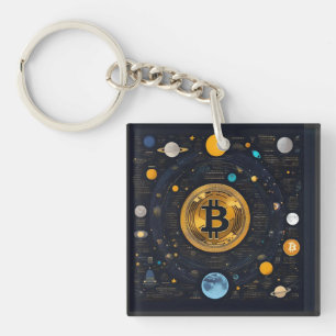 Llavero Crytpo - Camisa de Bitcoin - Moon time AI