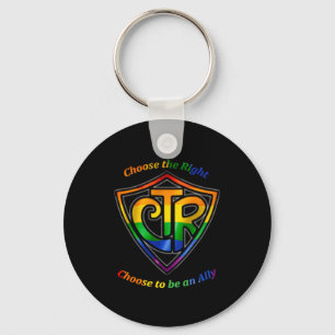 Llavero CTR del arco iris - Aliado de LDS LGBT