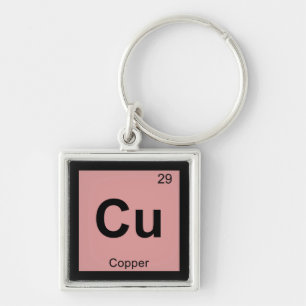 Llavero Cu - Química del Cobre Símbolo de la Tabla Periódi