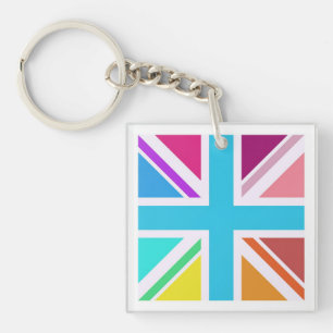Llavero Cuadrado - Bandera Union Jack Multicolor