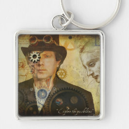 Llavero cuadrado de Steampunk