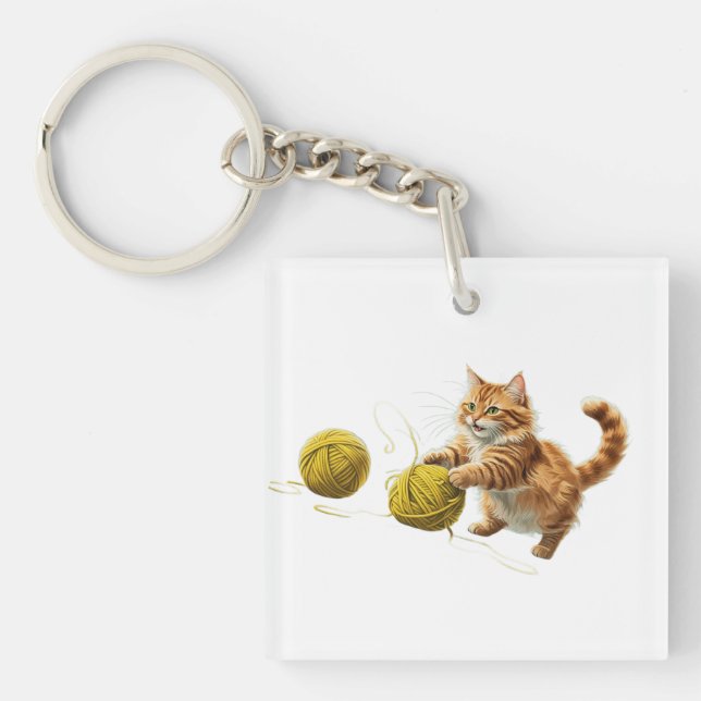 Llavero Cuadrado (de un solo lado) (Frente)