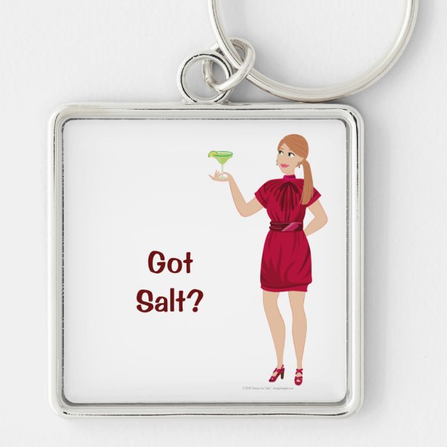 Llavero cuadrado grande superior de DHG (Frente)