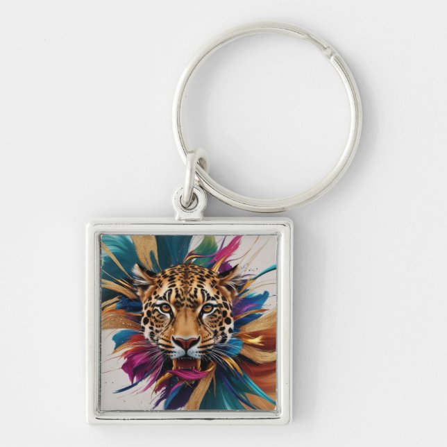 Llavero cuadrado premium (Frente)