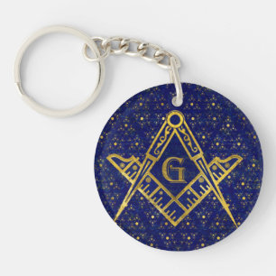 Llavero Cuadrado y compases del símbolo del Freemasonry