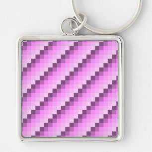 Llavero Cuadrados rosa y púrpura