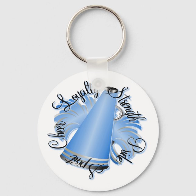 Llavero Cualidades azules y blancas alentadoras (Anverso)