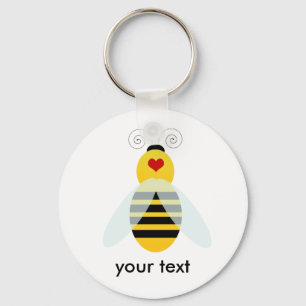 Llavero cualidades de abejas con burbujas