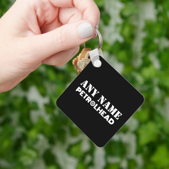 Llavero Cualquier nombre de Petrolhead personalizado (Mano)