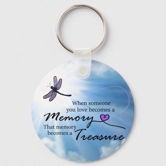 Llavero Cuando alguien a quien amas, libélula (Anverso)
