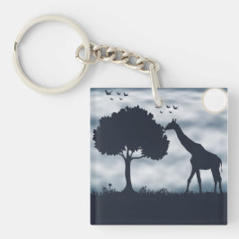Llavero Cuando la luna susurra a la jirafa