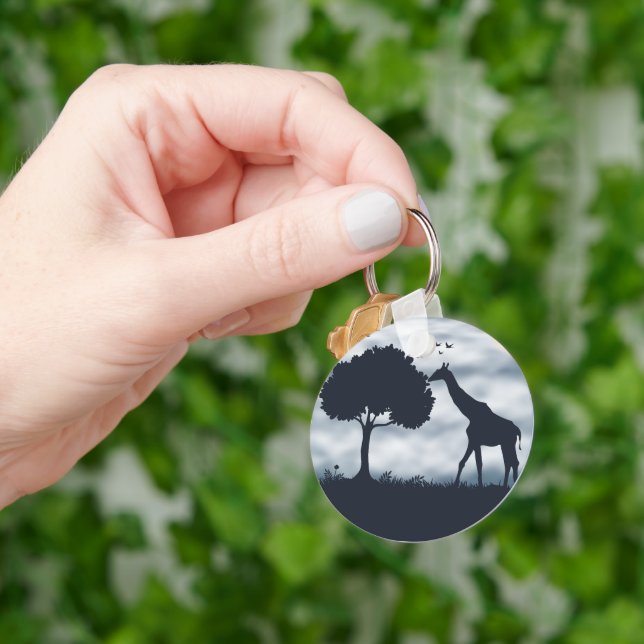 Llavero Cuando la luna susurra a la jirafa (Mano)