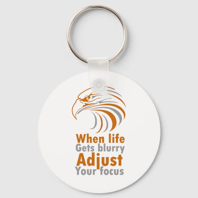 Llavero Cuando la vida se vuelve borrosa, ajusta tu enfoqu (Anverso)