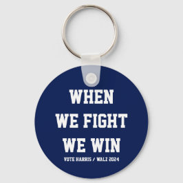 Llavero Cuando Peleamos Ganamos Harris Walz