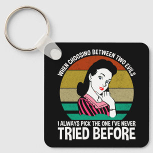 Llavero Cuando se elige entre dos pruebas