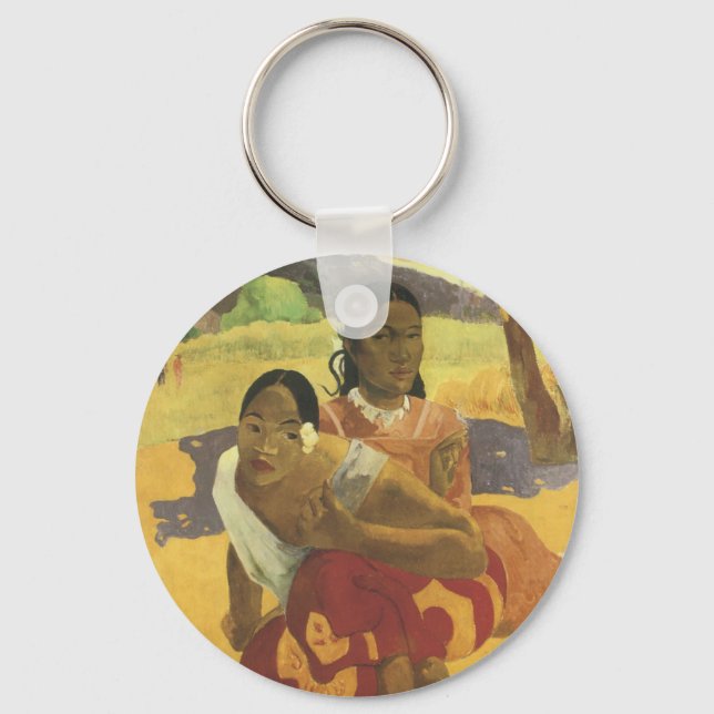 Llavero ¿Cuándo te vas a casar?, de Paul Gauguin, arte vin (Anverso)