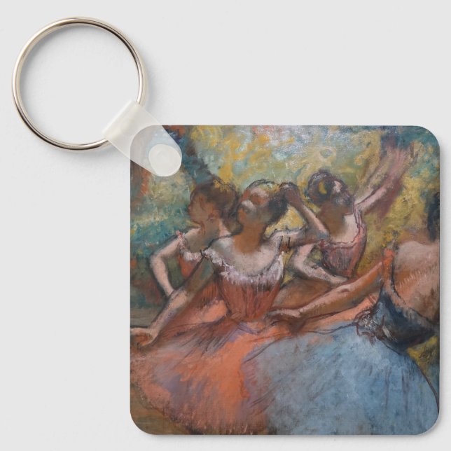 Llavero Cuatro bailarinas de ballet en escena de Degas (Anverso)