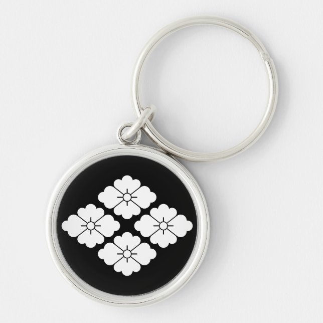Llavero Cuatro flores de diamante (Frente)