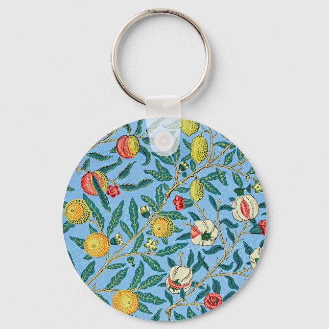 Llavero Cuatro frutas de William Morris (Anverso)