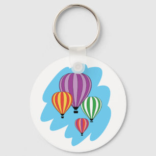 Llavero Cuatro globos de aire caliente coloridos