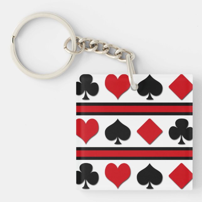 Llavero Cuatro trajes de cartas (Frente)