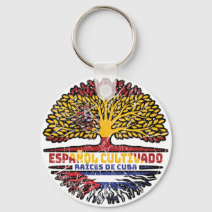 Llavero Cuba España Cuba Bandera de árboles españoles