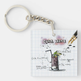 Llavero Cuba Libre acrílico keychain