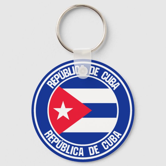Llavero Cuba redonda Emblema (Anverso)
