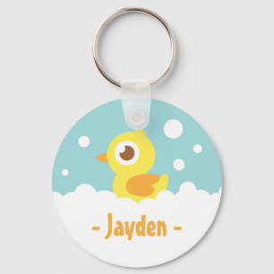 Llavero Cubber Ducky en el baño de burbujas