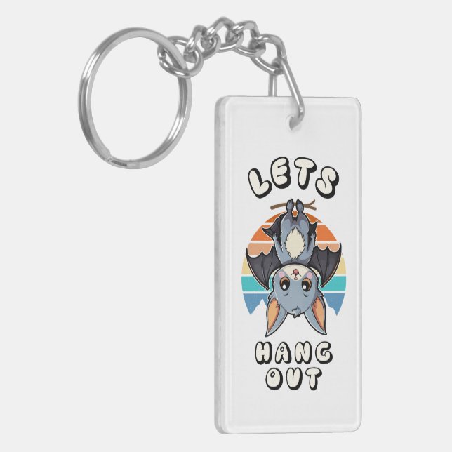 Llavero Cubierta colgada y atardecer retro | Vamos a colga (Frente Izquierda)