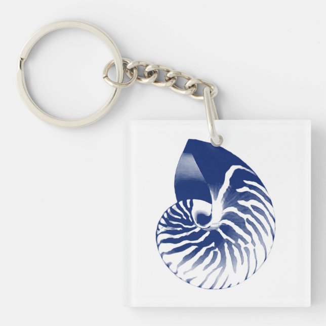 Llavero Cubierta de Nautilus - azul marino y blanco (Frente)
