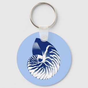 Llavero Cubierta de Nautilus - marina, blanca y azul claro