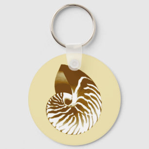 Llavero Cubierta de Nautilus - marrón, blanco y beige
