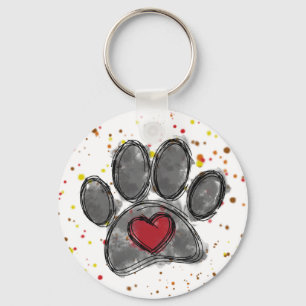 Llavero Cubierta de pintura de color de agua de dibujo de 