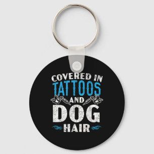 Llavero Cubierta En Tatuajes Y Tatuaje De Pelo De Perro P