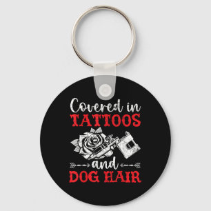 Llavero Cubierta En Tatuajes Y Tatuaje De Pelo De Perro P