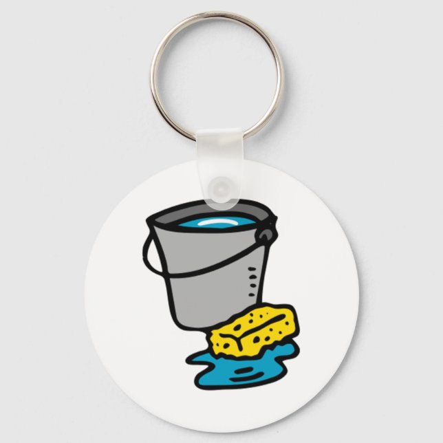 Llavero Cubo de agua y esponja (Anverso)