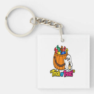 Llavero Cubo de caramelo de Halloween de fantasma lindo pa