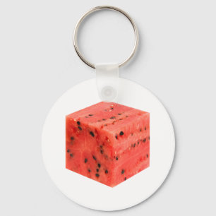 Llavero Cubo de comida de la sandía roja dulce y fresco or
