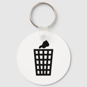 Llavero Cubo de la basura negro