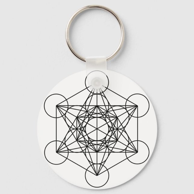 Llavero Cubo de Metatron (blanco) (Anverso)