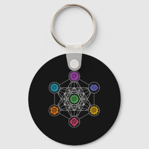Llavero Cubo de Metatrón, Geometría Sagrada, Chakra, Yoga,