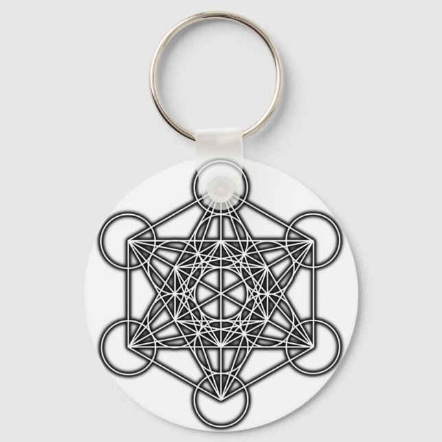 Llavero Cubo de Metatron (negro) (Anverso)