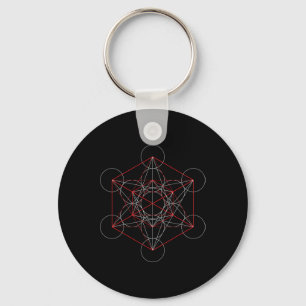 Llavero Cubo del Arcángel Metatrón Geometría Sagrada Espir