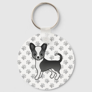 Llavero Cuchillo huahua blanco y negro Perro y garras