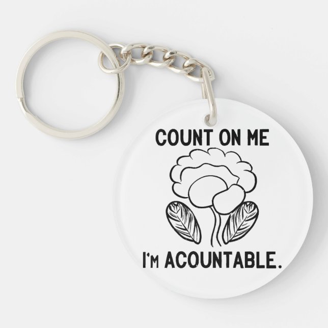 Llavero Cuente conmigo, soy responsable (Frente)