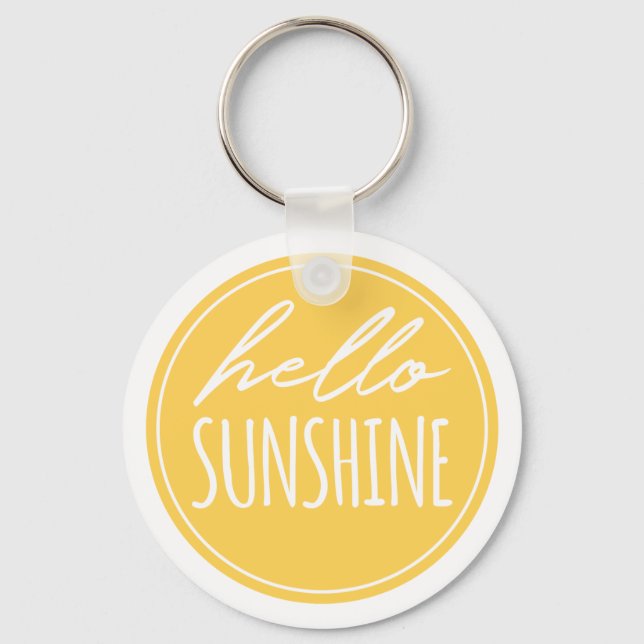 Llavero Cuento Hola Sunshine Sol Amarillo Feliz Keychain (Anverso)