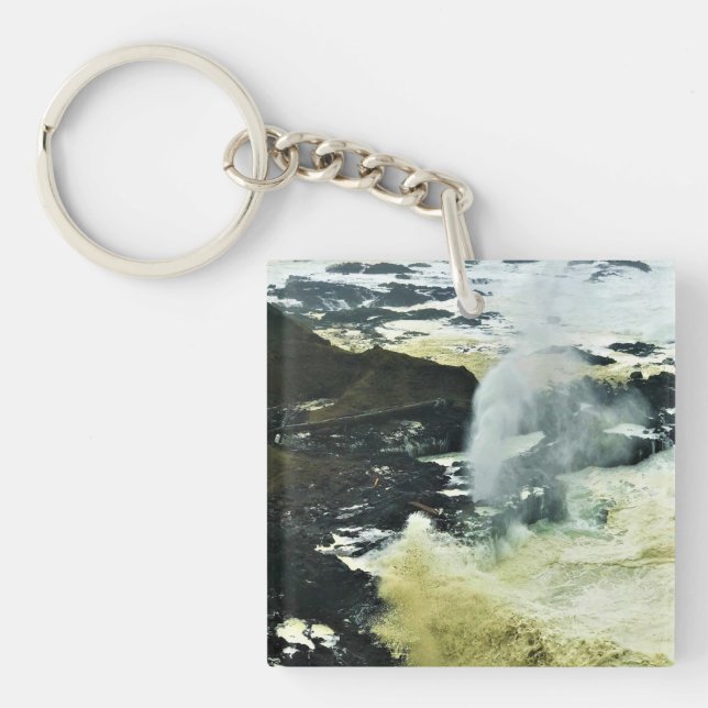 Llavero Cuerno de spouting, Cabo Perpetua, Costa de Oregón (Frente)